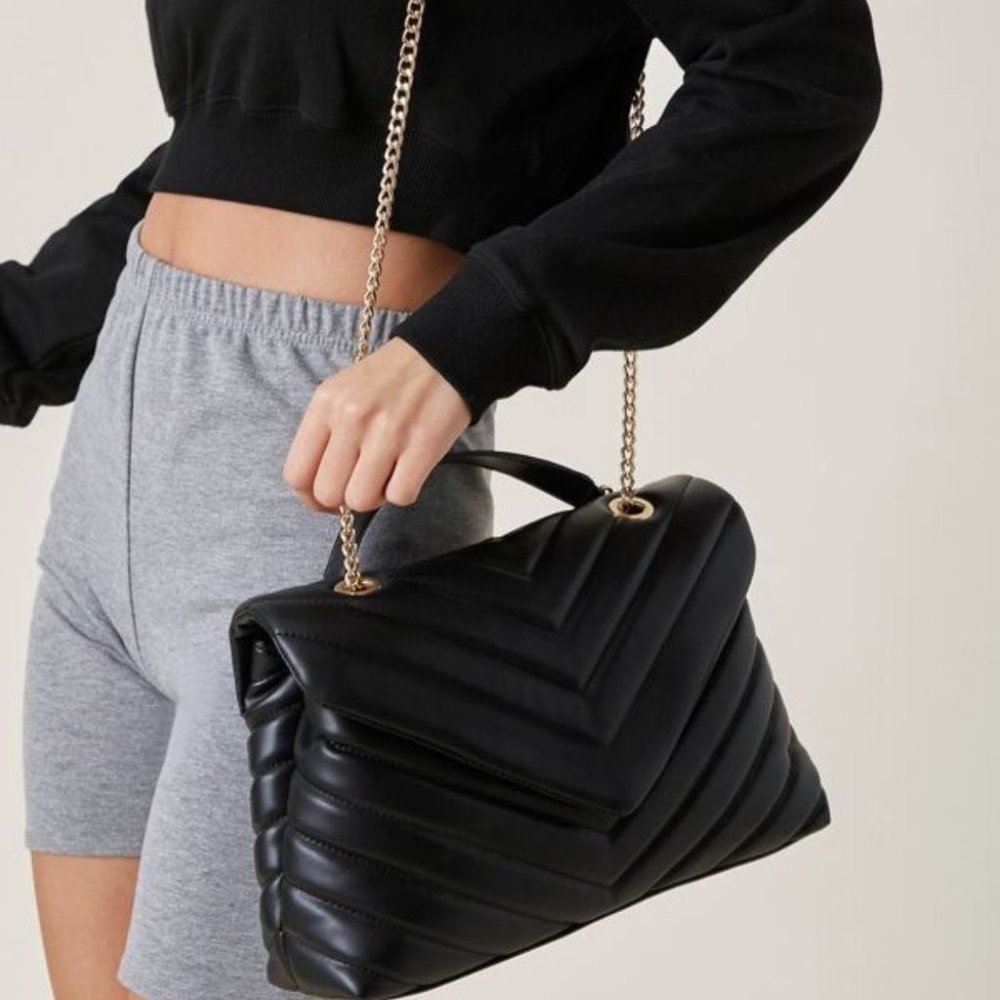 BLACK / TAN / CARMEL ELEGANT CHIC BAG - Picture 1 of 15